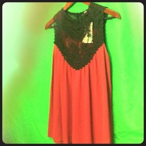 Papermoon sheer tank with lace detail